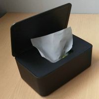 Wet Dispenser Holder with Lid Black Dustproof Tissue Storage Box for Home Office Store M15 21 Dropship