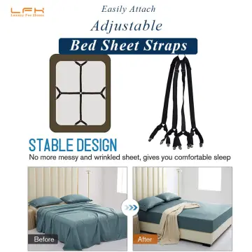 Adjustable Crisscross Bed Fitted Sheet Straps Suspenders Grippers Home  Textiles Organize Gadgets Fastener Mattress Cover Clips