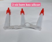 bộ 3 đầu bơm keo silicon, đầu bơm silicon chống khô đầu sau khi sử dụng
