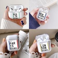 【DT】 hot  City Flight Baggage Tag Travel Passport Earphone Case For iPhone Charging Box For AirPods Pro Hard Clear Protective Accessories