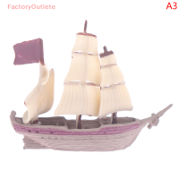 FactoryOutlete?Cheap? Dollhouse Miniature รุ่นมินิโจรสลัดเรือทะเล Yacht Ocean Boat Decor