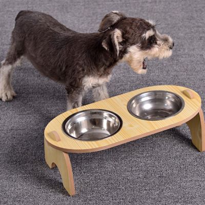 Dog Bowl Stainless Steel Cat Food Container Anti Slip Feeder Feeding Dishes [Support wholesale】