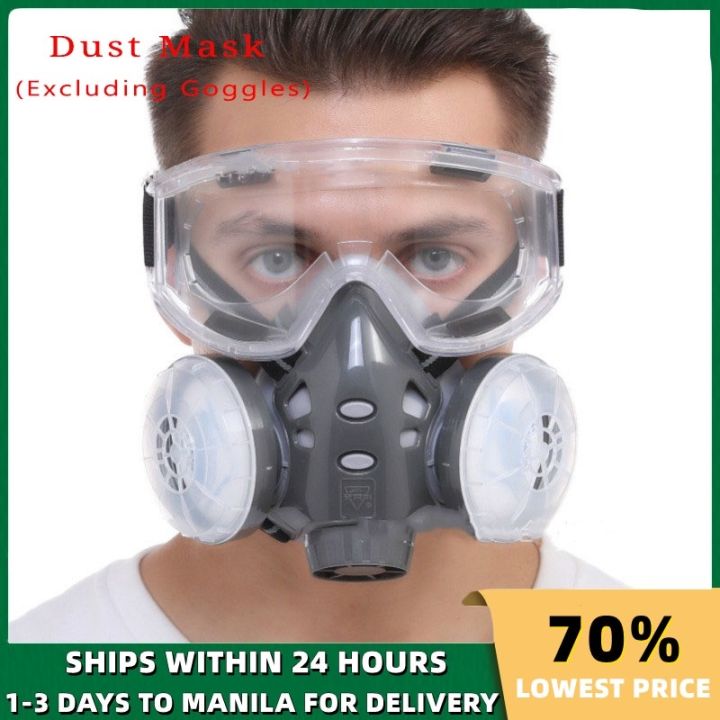 3M 6200 7 in 1 Half Face Painting Spraying Respirator Gas Mask Suit ...