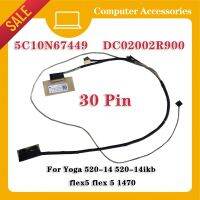 2023 ☆ สำหรับ Lenovo Flex 5-1470 Yoga 520-14 Dc02002r900 Led Lcd Lvds สาย5c10n67449คอนเนคเตอร์ LCD 30ขาสายวิดีโอ