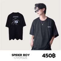 THEBOY-SPIDER BOY OVERSIZE เสื้อยืดโอเวอร์ไซส์ไหล่ตก