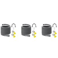 3X Drain Hose Extension Set Universal Washing Machine Hose 10Ft, Include Bracket Hose Connector Hose Clamps Drain Hoses