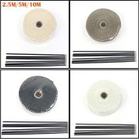 2.5M/5M/10M Motorcycle Exhaust Pipe Anti scalding cloth Exhaust Pipe insulation Tape Roll Preventing high-temperature burns Adhesives Tape