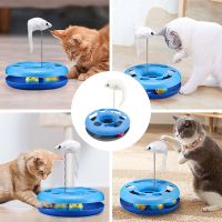 【WNING small pet】รางลูกกลิ้งของเล่นสำหรับแมวแบบโต้ตอบ,ของเล่นแมวตลกสำหรับแมวในร่มพร้อมรางลูกกลิ้งแบบแคทนิปพร้อมสปริงของเล่นสัตว์เลี้ยงของเล่นลับสมองลูกบอลออกกำลังกาย