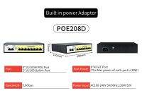 [COD]STEAMEMO HY Series 8พอร์ต POE Switch 100MUplinked 120W แหล่งจ่ายไฟในตัวเหมาะสำหรับกล้อง Ip ไร้สาย AP