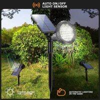 Solar Spot Lights Outdoor, Solar Outdoor Lights Auto On/Off IP67 Waterproof Solar Yard Spotlight Landscape