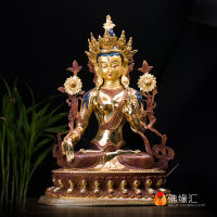 Authentic quality พระพุทธรูปธารารูปปั้นพระพุทธรูปทิเบตบทความทองแดงและกึ่งทองสลักสวยงามรูปปั้นพระพุทธเจ้าสำริดความสูง45ซม.