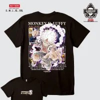 (พิมพ์พรีเมี่ยม)【hot tshirts】เสื้อยืด ลายการ์ตูนอนิเมะ One Piece MONKEY D LUFFY NIKA GEAR 5 FIFTH V42022 เสื้อยืดคอตตอน