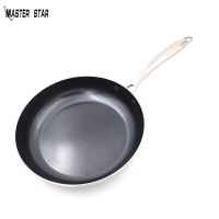 New Design 28cm Fry Pan Non-stick Coating 3 Layer Stainless Steel Fri Pan High Quality Induction Available Cookware