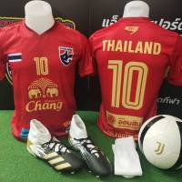 จัดส่งฟรี New เบอร์ 10 #เสื้อกีฬาชาย เสื้อบอล เสื้อออกกำลังกาย ผ้าเนื้อดี C-145 สีแดง