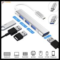 RUANEHAN แท่นวางมือถือคอมพิวเตอร์4พอร์ตหลายพอร์ต USB 3.0ฮับ Type-C 3.1