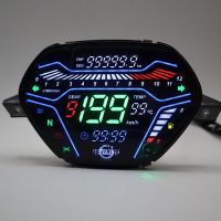 ◎ 2023 199Km Digital Motorcycle Speedometer LED Dashboard RPM For Honda Wave C100 CD100