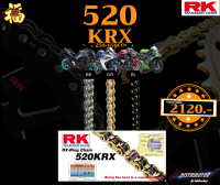 โซ่ RK 520 KRX rx-ring 120ข้อ มีให้เลือกหลากหลายสี RK Takasago โซ่สีเหล็ก โซ่สีทอง โซ่คุณภาพจากญี่ปุ่น RK แท้?