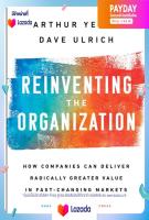 (ใหม่) พร้อมส่ง Reinventing the Organization : How Companies Can Deliver Radically Greater Value in Fast-Changing Markets [Hardcover]