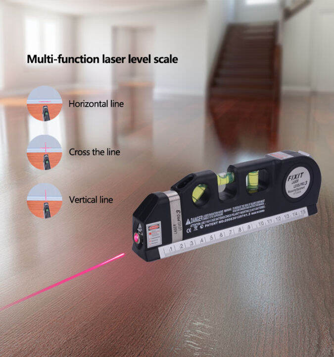 4 In 1 Laser Level Tool Horizon Vertical Measure Cross Line Laser level ...