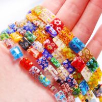 Glass Jewelry Making Glass Beads - Mixed Color Flower Glass Loose Beads Diy - Aliexpress