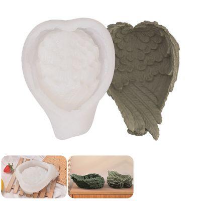 Large Angel Wings Plate Mold Decoration Feather Plate Storage Box Silicone Mold Jewelry Storage Box Resin Mold