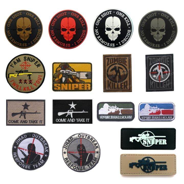 hotx【DT】 ONE SHOT KILL NO REMORSE I DECIDE military badges Death DEVGRU ...