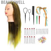 Beautywell Hairdressing Doll Head  Hairdressing Mannequin Head Gradient Wig Practice Simulated  for Academy for Novice shzt