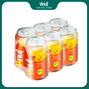 FREE SHIP Lốc 06 Lon Nước Ép Xoài Vinut 330ml