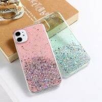 Luxury Gradient Glitter Star Case For iPhone 14 13 12 XR X XS Pro Max iPhone 8 7 6S 6 Plus SE2020 Soft Clear TPU Cover Case