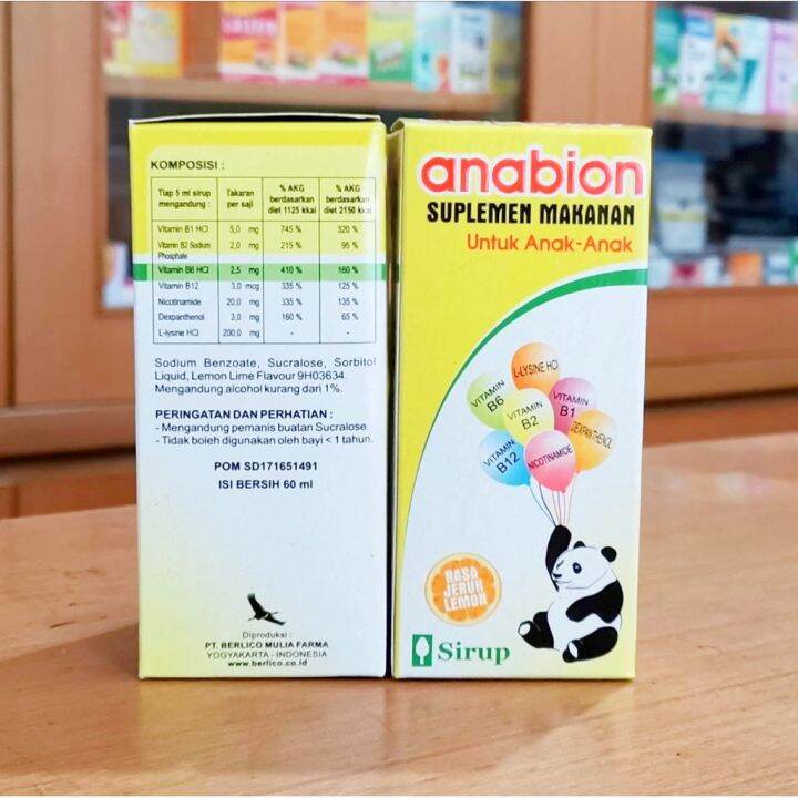 Anabion Syrup 60 Ml Lazada Indonesia