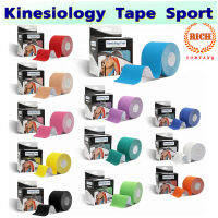 Kinesiology Tape (ไคนิซิโอ เทป) ขนาด 5cm.X5M. เทปบำบัด เทปติดกล้ามเนื้อ เทปพยุงกล้ามเนื้อ ผ้าเทปบำบัด เทปกล้ามเนื้อ ผ้าเทปนักวิ่ง