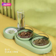 Bát mèo Đôi Bát nước uống tự động Bát thức ăn Bát thức ăn Bát thú cưng