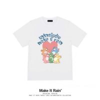 【HOT】เสื้อยืดคอกลม เสื้อยืดผ้าหนา แขนสั้น (Pre) T-Shirt Care Bear make it Rain Can Be Customized.100%cotton