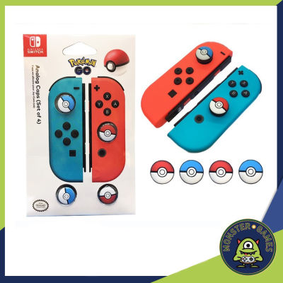Analog Caps for Joy con Nintendo Switch ลาย Pokemon GO (Set for 4)(ที่ครอบอนาล็อก Joy-con Switch)(ครอบปุ่มอนาล็อก Nintendo Switch)(จุก Switch)