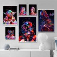 Yoda Master Watercolour Art โปสเตอร์และภาพพิมพ์สำหรับตกแต่งบ้าน-Classic S Canvas Wall Painting