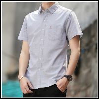 Ready❤ Short sleeve shirt men 2023 summer thin tide of han edition cultivate ones morality business ice silk leisure half sleeve shirt pure cotton