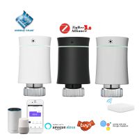 วาวล์เครื่องตัดกระแสไฟฟ้าประหยัดพลังงานอัจฉริยะ WIFI ZIGBEE สำหรับหม้อน้ำตัวกระตุ้น TRV วัสดุยืดหยุ่นการควบคุมเสียงด้วย Alexa Google Home