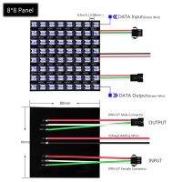 WS2812B LED Panel Screen WS2812 8*8 16*16 8*32พิกเซลโมดูลไฟพร้อมตัวควบคุมบลูทูธ SP110E แอดเดรสแอดเดรส5V