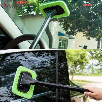 2 Pc Microfiber Windshield Wiper Clean Car Auto Cleaner Glass Window Brush  Kit 