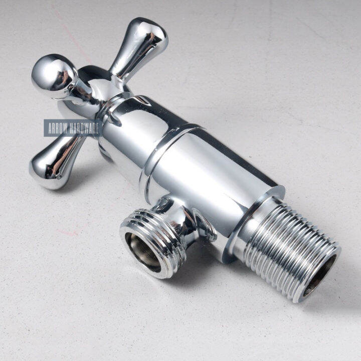 1PC Copper Triangle Valve European Style Silver Toilet Water Heater Inlet Valve Water Stop Angle