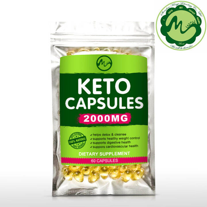 Minch Keto Capsules Ketone Slimming Supplement Fat Burner Suppress
