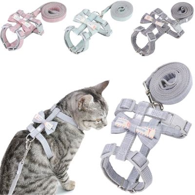 [HOT!] Cat Vest Harness and Leash Cat Harness Escape Proof Escape Proof Mesh Breathable Adjustable Vest Harnesses for Cat Puppy Harness