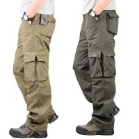 CODtianjia6731 Plus Size 28-44 Men Muti Pocket Cargo Long Pants Casual Fashion Loose Outdoor Tactical Military Trousers