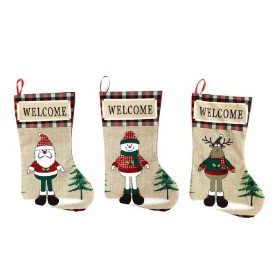 Christmas Stockings 3 Pack Large Xmas Stockings Decorations Fireplace Christmas Tree Hanging Stockings For Home DecorAs Shown