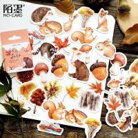 Autumn Forest Stationery Stickers Boxed Diary Planner Scrapbooking Sticker School Supplies Sealing Label 46 Pcs Sticker Flakes Stickers Labels