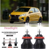 หลอดไฟหน้ารถยนต์ LED LAI 40w 6000k สีขาว สําหรับ Mitsubishi MIRAGE SPACE STAR VI 2013-2023 2PCS