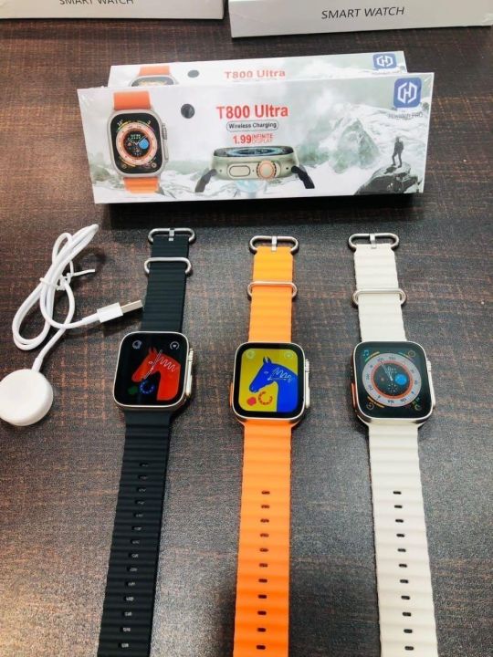 นาฬิกาsmart-watch-สมาร์ทวอทช์-รุ่น-t800-ultra-นาฬิกาอัจฉริยะ-พร้อมส่ง-คุยโทรศัพท์ได้-แถมสายชาร์จและคู่มือผู้ใช้-พร้อมส่งจาก-กทม