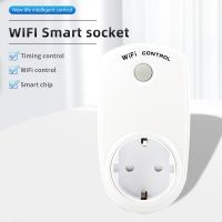 16A EU Smart Socket WiFi Smart Plug AC110-250V Wireless Remote Switch Plug Power Outlet Home Control For Smart Life APP Ratchets Sockets