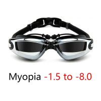 Myopia Swimming Goggles Ear Plug Anti Fog Optical Women Men Professional Prescription Swim Pool Eyewear Natacion Diving Glasses