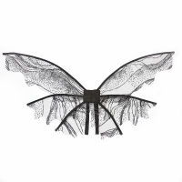 Black Fairy Wings Cape Girl วันเด็กเครื่องแต่งกายการแสดงบนเวทีฮาโลวีนคอสเพลย์ปีกผีเสื้อ